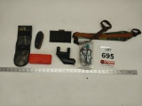 Scope mount, ammo holders, sling, misc