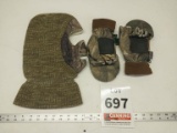 Camo hunting mask and mittens/gloves