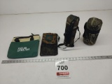 Camo thermoses/ water bottles, small bag