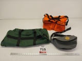 2 duffel bags and fanny pack