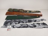 3 soft long gun cases, 2 gun socks