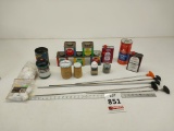 Gun powder, gun cleaning rods, brass casings