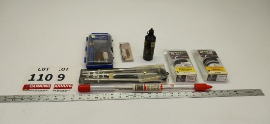 Assorted Gun cleaning kits and tools