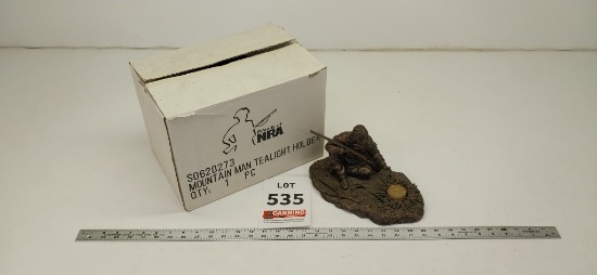 NRA Mountian Man Tealight Holder in box