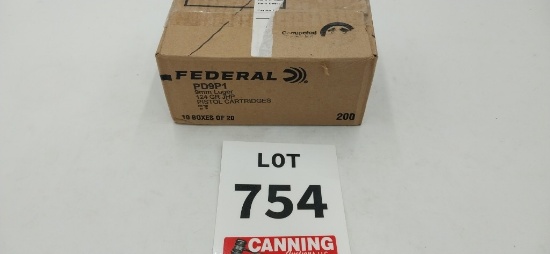 Federal 9mm 200 rounds