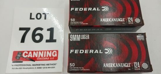 Federal American Eagle 9mm 100 rounds
