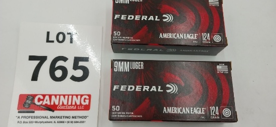 Federal American Eagle 9mm 100 rounds