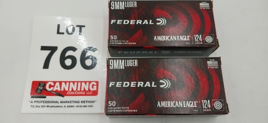 Federal American Eagle 9mm 100 rounds