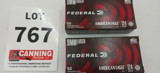 Federal American Eagle 9mm 100 rounds
