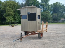 6x6 Wood Structure Deer Blind on Trailer NOTE* SHIPPING NOT OFFERED FOR THIS LOT