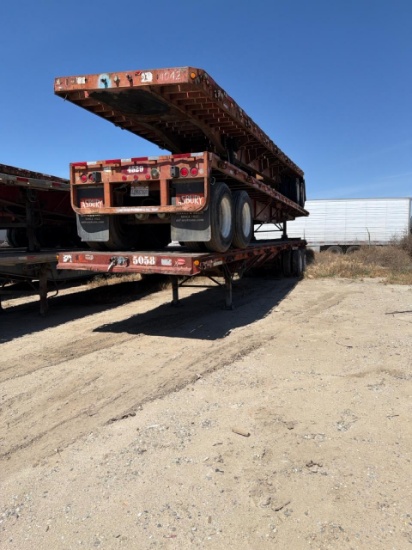 Aztec 40' Flatbed Trailer, Lufkin 45' Flatbed Trailer, & Fruehauf 58' Stretch Trailer