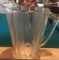 VINTAGE GLASS HEAVY PITCHER