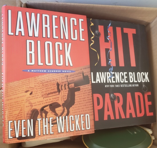 PAIR OF LAWRENCE BLOCK HARDCOVER BOOKS, PARADE & EVEN THE WICKED