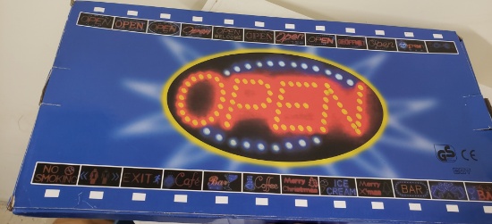 NEW IN THE BOX ELECTRIC LED OPEN SIGN