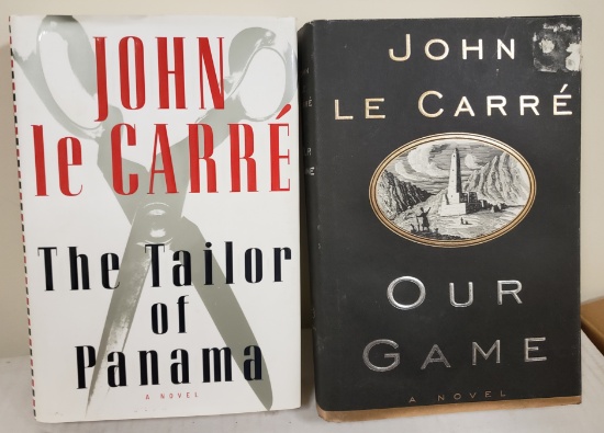 2 JOHN LE CARRE HARDCOVER BOOKS OUR GAME & THE TAILOR OF PANAMA