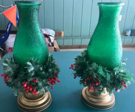 VINTAGE CHRISTMAS CANDLE HOLDERS