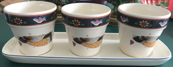 SET OF 3 ANGEL HERB/FLOWER POTS