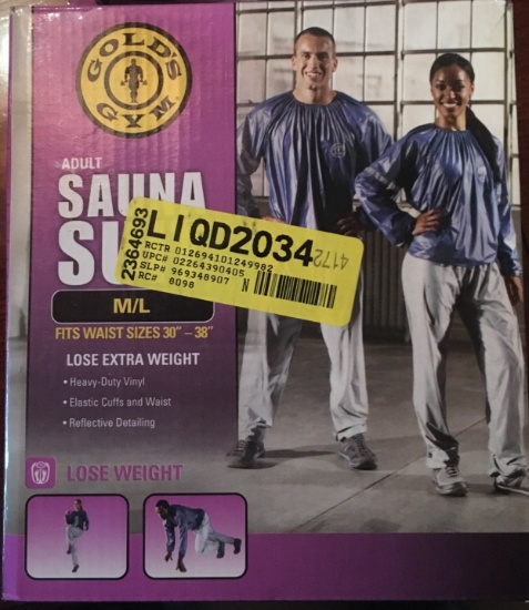 GOLD'S GYM M/L ADULT SAUNA SUIT