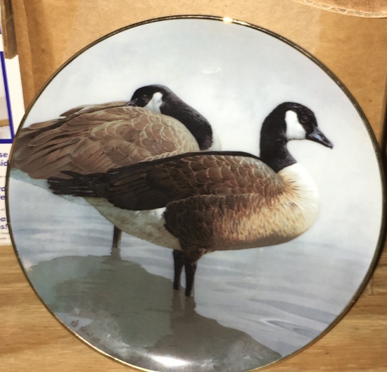 CANADA GEESE FROM THE AMERICAN WATERBIRDS PLATE COLLECTION BY ROD LAWRENCE