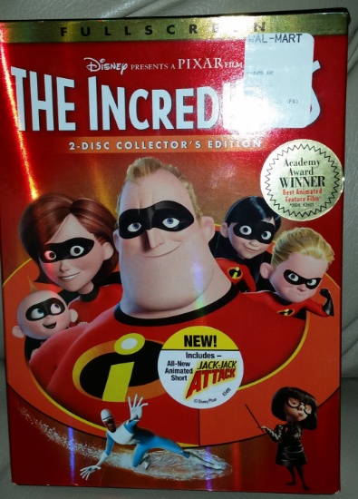 THE INCREDIBLES DVD