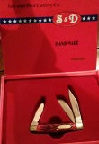 HANDMADE S&D REBEL KNIFE STAINLESS STEEL PICKED BONE HANDLE
