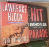 PAIR OF LAWRENCE BLOCK HARDCOVER BOOKS, PARADE & EVEN THE WICKED