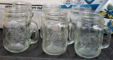 LOT OF 6 GOLDEN HARVEST DRINKING JARS