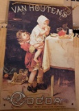 SMALL VAN HOUTEN'S COCOA METAL SIGN