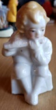 MISC LOT OF OLD  PORCELAIN AND PLASTER FIGURES