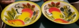 LOT OF 2 OLD LARGE METAL BOWLS