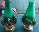VINTAGE CHRISTMAS CANDLE HOLDERS