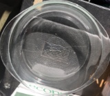 VINTAGE GLASBAKE PIE DISH WITH HANDLES