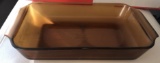 FIRE KING ANCHOR HOCKING AMBER GLASS BAKING DISH