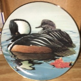 HOODED MERGANSERS LIMITED EDITION GOLD RIMMED COLLECTORS PLATE