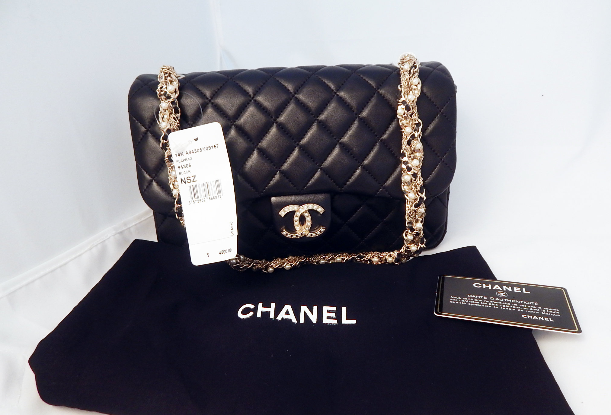 white pearl chanel bag authentic