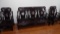 6-PIECE ROSEWOOD/MOTHER OF PERAL SOFA, 2-ARM CHAIRS, 3-TABLES