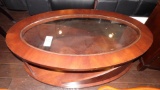 OVAL GLASS COFFEE TABLE