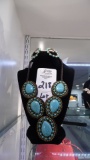 TURQUOISE COLOR NECKLACE & EARRINGS