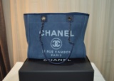 Chanel Deauville Tote Blue