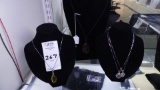 ASSORTED DECORATIVE NECKLACES w/ DISPLAY