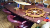 8 FT. CONFERENCE TABLE w/ 5 CHAIRS