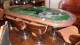 BACARRAT GAMING TABLE w/ 9 CHAIRS