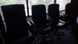 ASSORTED BLACK ARM CHAIRS