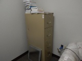 Beige Metal 4-Dr Vertical File Cabinet