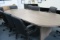 Lot 10' Oval Conference Table with 10 Black Chairs