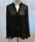 Zara Black w/Silver Stud Embellishment Long-Sleeved Top, size XS, new with tags
