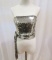 Bebe Silver Sequined Corset Top, size XS, new with tags