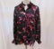 House of Harlow 1960 Revolve Black/Red Floral Print Long Sleeve Top, size XS, new with tags