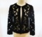 Tahari Black Velvet Jacket, size 2, worn