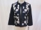 Tahari Navy Jacket w/White Floral Embellishment, size 2, new with tags - $149